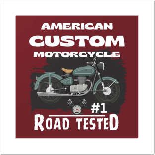 American custom motorcycle Posters and Art